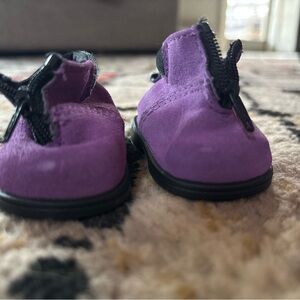 American girl doll Purple Suede Zip Front Shoes